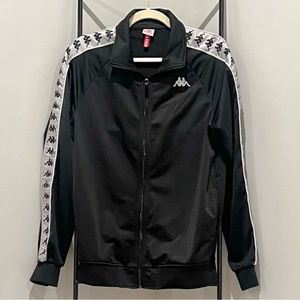 Kappa 222 Banda Anniston Sports Black and White Track Jacket